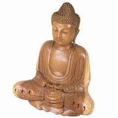 Sitting Buddha Wood Carving